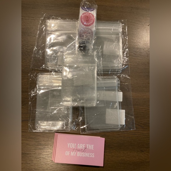 Clear Storage Bags & Thank You Stickers & Thank You Cards - Picture 1 of 10